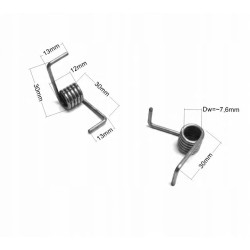SPRĘŻYNA SKRĘTNA d 2.0 Dz 11.6 Dw 7.6 LEWA – 1 szt.