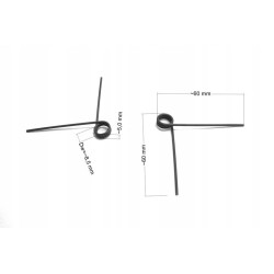 SPRĘŻYNA SKRĘTNA d 1.5 Dz 11.5 Dw 8.5 TYP3 – 1 szt.